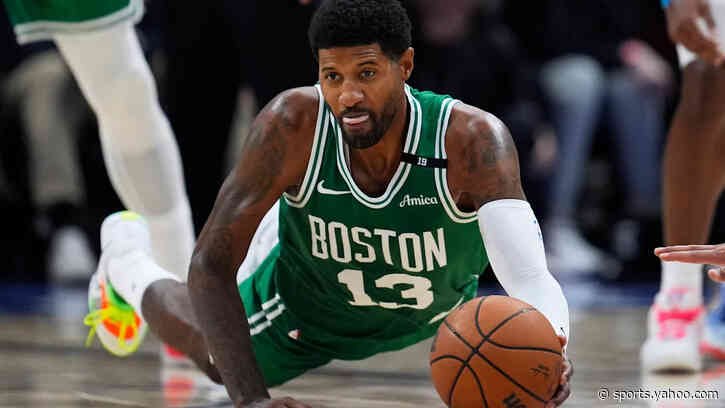 Paul George draws NBA season's first fine for flopping after league reviews Celtics-Pistons game