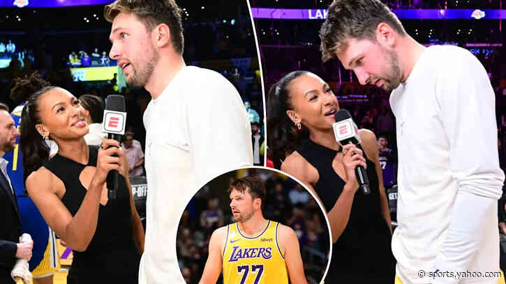 Luka Dončić’s interview with ESPN’s Malika Andrews goes viral after Lakers win
