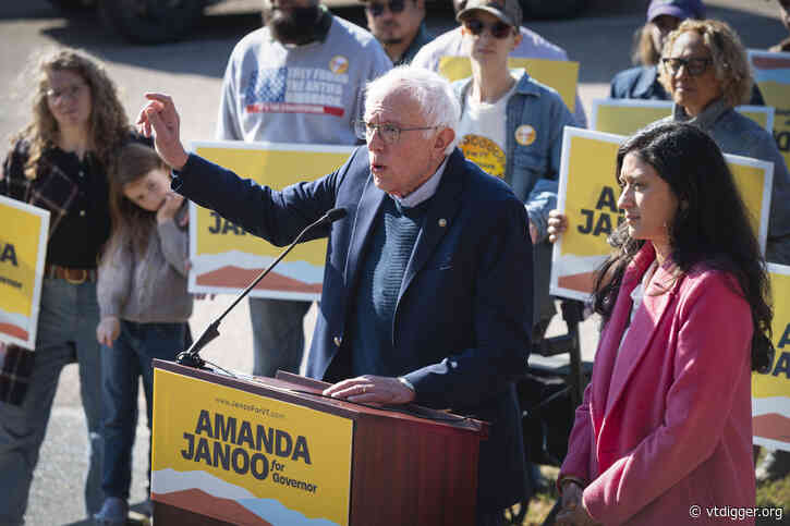 Bernie Sanders makes rare Vermont campaign appearance, stumping with Amanda Janoo to push universal primary care