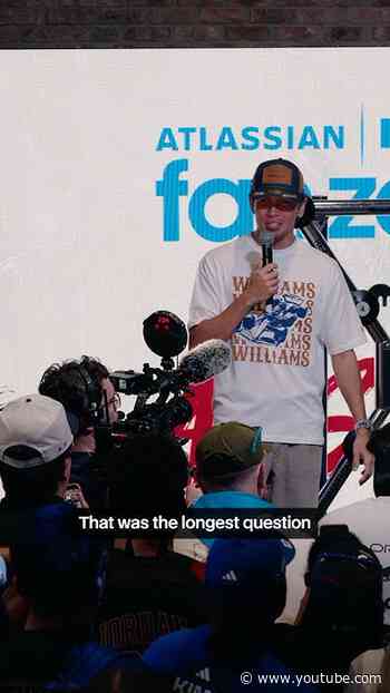 Alex getting his own longest question ever at our Fan Zone, presented by Kraken #f1