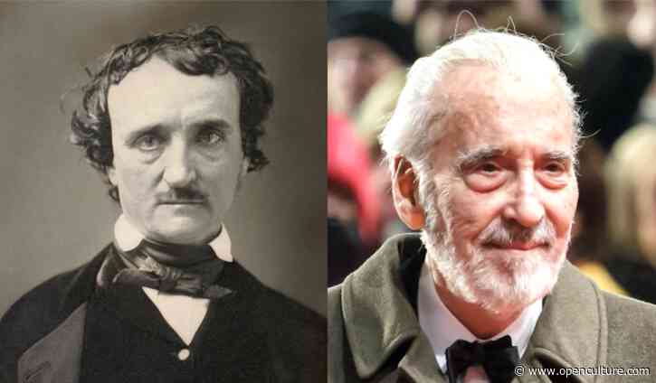 Christopher Lee Reads Edgar Allan Poe: “The Raven,” “The Fall of the House of Usher,” “The Murders in the Rue Morgue” & More
