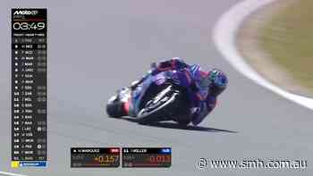 Aussie emerges unscathed after brutal crash