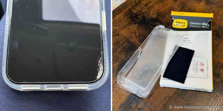 The OtterBox glass screen protector helped my phone survive a face-down drop onto brick, and it's 20% off right now