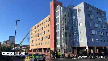 Fire crews tackle flats fire after smoke spotted