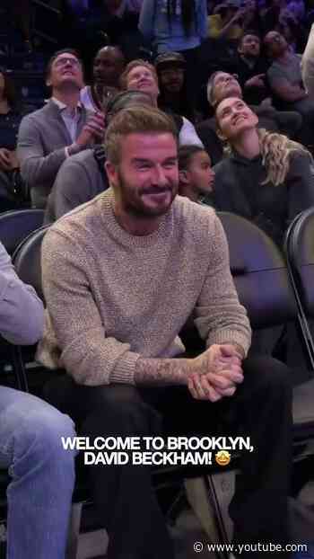 David Beckham in the house! 🙌 #brooklynnets #nba #celebrity