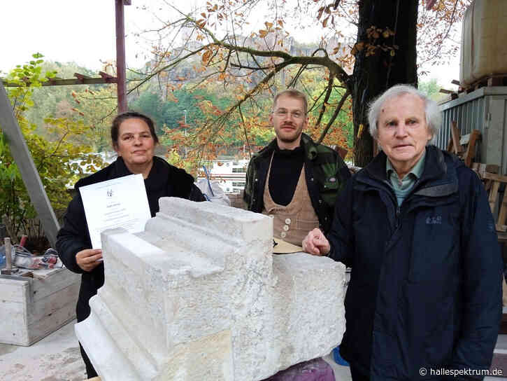 Weiterer Stein des Alten Rathauses restauriert