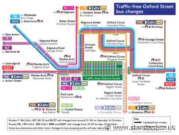 Mapped: All the bus route changes as Oxford Street traffic-free revolution begins