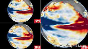 Super El Niño then and now: NASA releases satellite photos from 1997, 2015 and 2026 to show just how powerful this year's climate event is shaping up to be