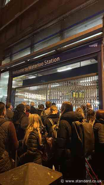 London Waterloo chaos as police incident shuts lines leaving rush-hour commuters stranded