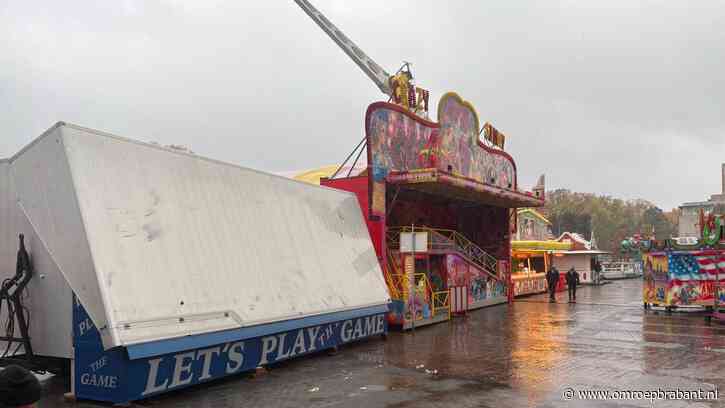 Kermis in Breda per direct gesloten door harde wind van storm Austen
