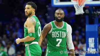 Jaylen Brown calls 'cap' on Jayson Tatum's recollection of stunning Celtics-76ers trade