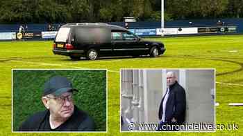 Four men deny threats to kill Sayers family after hearse driven onto football pitch