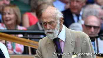 Royal looks frail as he makes rare public appearance supported by walking stick