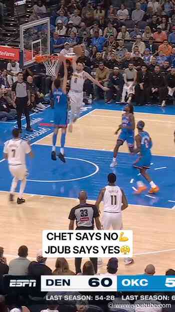 Chet Holmgren BLOCKS the Shot and J-Dub THROWS IT DOWN 🔥