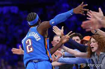 Gilgeous-Alexander's long streak snaps as Thunder top Nuggets in home opener
