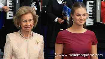 Princess Leonor borrows grandmother's dazzling ruby earrings for big family night out