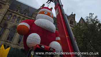 Giant Santa is back on Albert Square as Manchester gets ready for Christmas - before Halloween