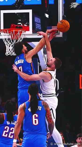 Got 🆙 for the block and caught air for the slam ‼️ #okcthunder #nba