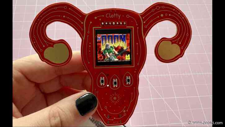 Play ‘Doom’ on this tiny, uterus-shaped period tracker