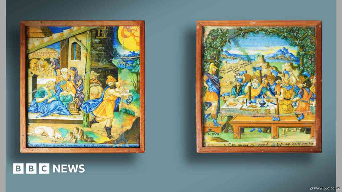 Rare plaques discovered in hallway sell for £100k