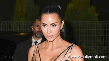 Kim Kardashian turns heads in a daring sheer lace gown as she continues her 46th birthday celebrations with mum Kris Jenner in Rome