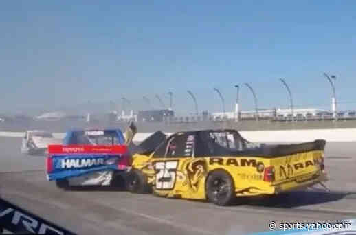 Tony Stewart: violent Talladega Truck wreck "knocked the wind out of me"