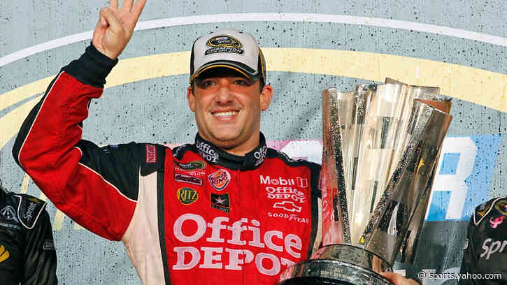 Tony Stewart collected in another early crash during NASCAR truck race at Talladega Superspeedway