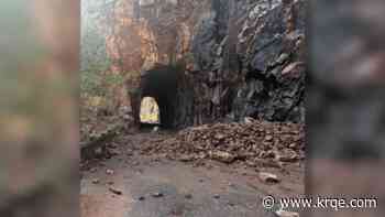 Rock slide closes Gilman Tunnels in the Jemez Mountains