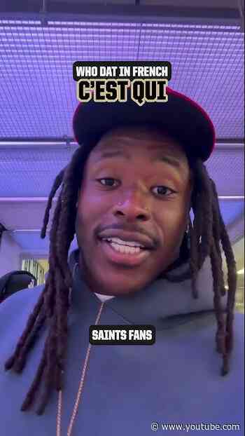 How to say WHO DAT in French with Alvin Kamara ⚜️ #shorts #saints #nfl