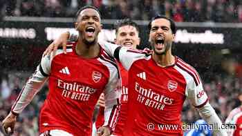 Arsenal vs Everton: Premier League champions heading level with Man City at the top as Gabriel doubles their lead after Ezri Konsa's early opener, with Coventry vs Fulham goalless