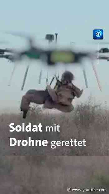 Ukrainischer Soldat mit Drohne gerettet #tagesschau #nachrichten #ukraine #drohne #rettung