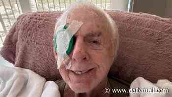 Ric Flair shares alarming photo with health update after falling and being rushed to the hospital in ambulance