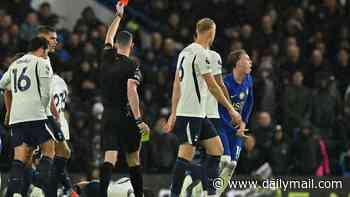 Cole Palmer 'lost his head' in Chelsea's defeat by Spurs: Gary Neville hits out at Blues star after sending off and claims Morgan Rogers should also have seen red