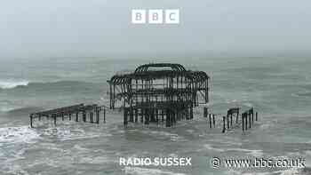 Caught on camera: Part of pier collapses in storm