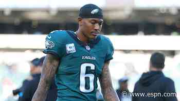 Eagles missing top two WRs as Smith, Wicks ruled out vs. Cowboys