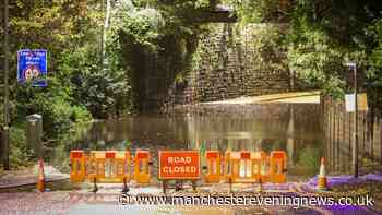 Roads flooded and train lines blocked as Greater Manchester hit by heavy rain