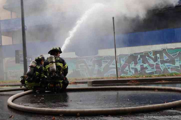 PHOTOS: Firefighters battle major blaze at former Travellers Inn in Victoria