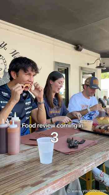 Food that gets you moving 🕺 We think Alex enjoyed the barbecue filming 😅 #f1