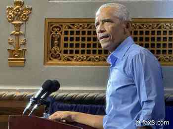 Former President Obama visits Cleveland to boost Democratic candidates