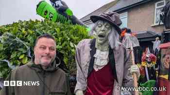 Man's £11k Halloween display that has taken over neighbour's garden