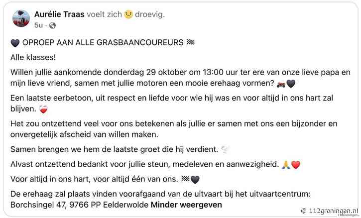 a.s. Donderdag 29 Oktober om 13:00 uur een erehaag voor Romano Hummel(27)
