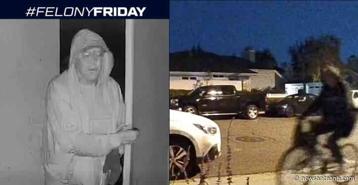 Irvine police search for residential burglary suspect caught entering unlocked garages and vehicles