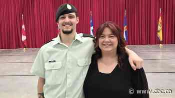 Emergency vehicles escort remains of Pte. Shaun Farrell to Prince Albert