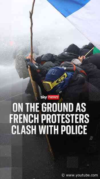 On the ground as French protesters clash with police