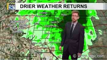 Active pattern continues Sunday before drier conditions