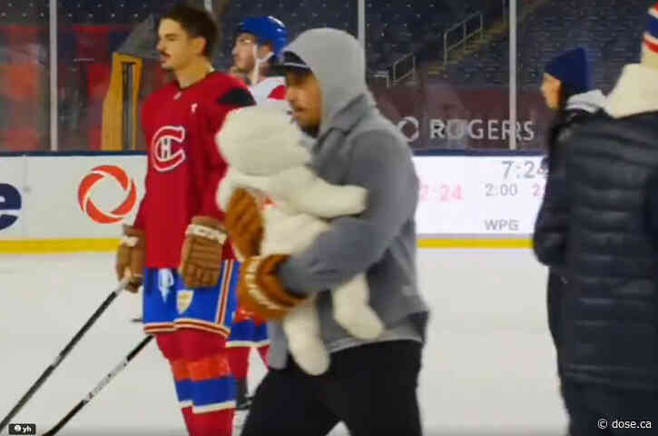 Heritage Classic: Nick Suzuki is there and skating with his daughter