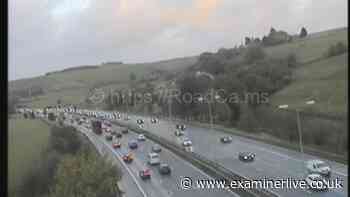 M62 traffic LIVE as motorway partially blocked near Huddersfield