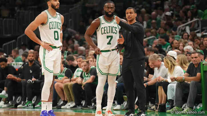 Joe Mazzulla reacts to latest Jayson Tatum, Jaylen Brown comments