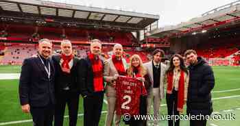 This City Is Ours stars pictured at Anfield as Liverpool win against Brighton