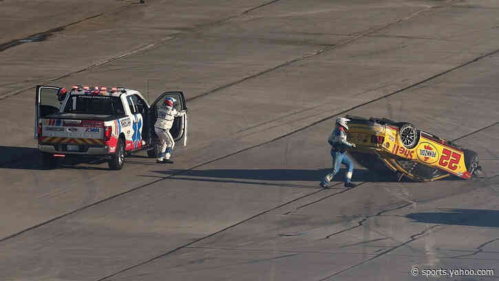 Joey Logano upside down in terrifying Talladega NASCAR Cup crash: "Just happy to be alive"